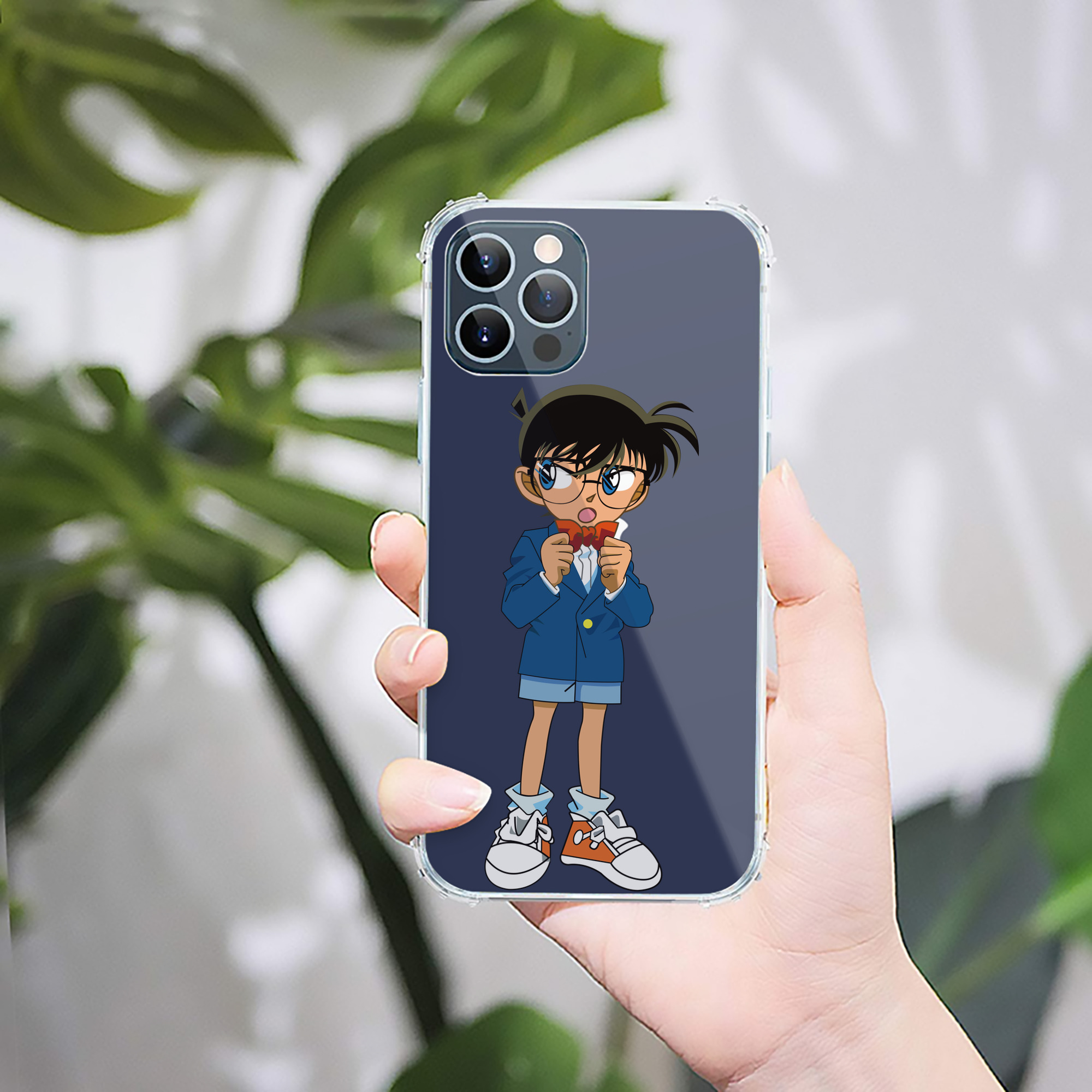 （画像用） 名探偵コナン 江戸川 コナン Detective Conan Conan Edogawa 【iPhone 12シリーズ対応】透明スマホケース（クリアソフトケース）